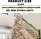 14.8 FT Artificial Christmas Garland, 50 Pre-Lit LED Mini String Lights Battery Operated Xmas Garland for Home Stair Railing Indoor Wedding Party Christmas Ornament Decorations (Warm White)